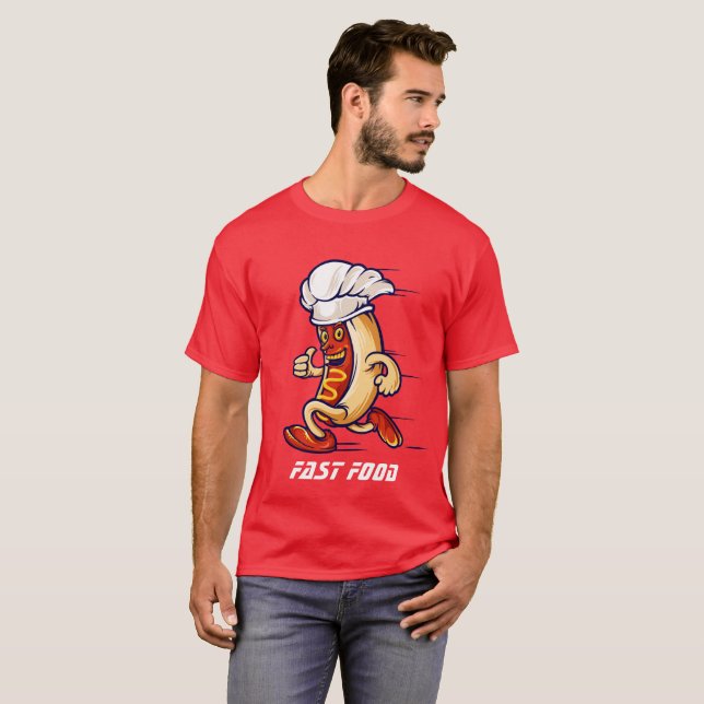 FAST HETT-HUND för novelty-sport-fotboll T Shirt (Hel framsida)