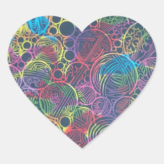 Fäst Hjärtformat Klistermärke