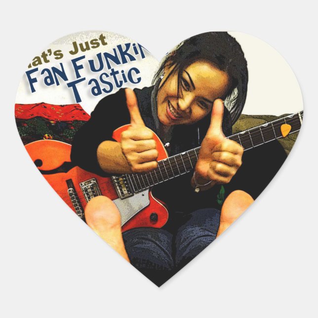 Fäst Hjärtformat Klistermärke (Framsida)