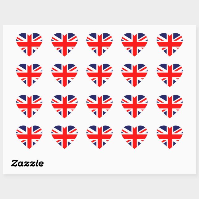 Fäst Hjärtformat Klistermärke (Ark)