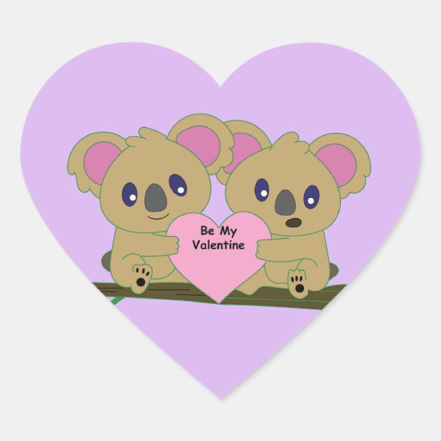 Fäst Hjärtformat Klistermärke (Framsida)