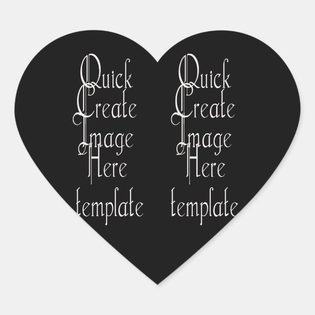 Fäst Hjärtformat Klistermärke (Framsida)
