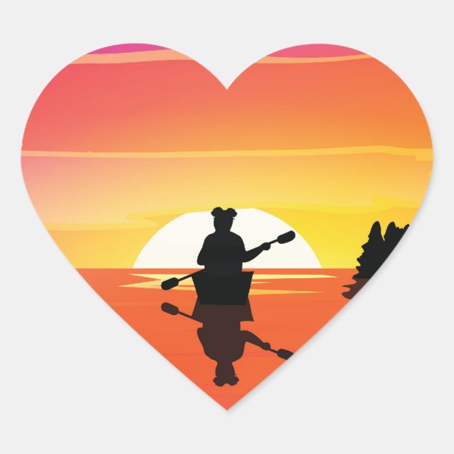 Fäst Hjärtformat Klistermärke (Framsida)