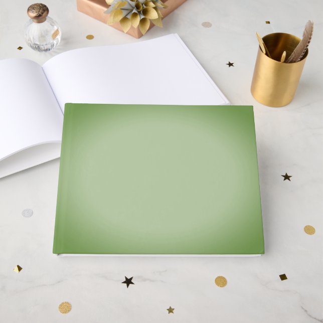 Fast Jadegrön Celadon Gästböcker (Framsida Öppen)