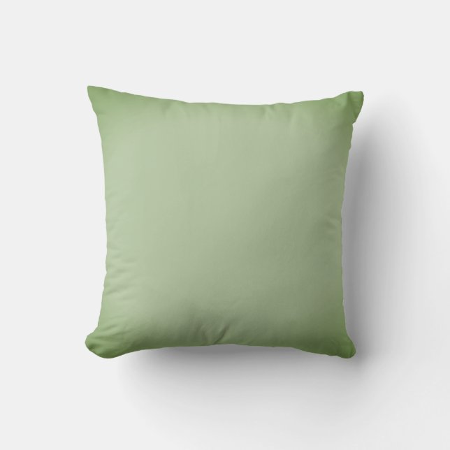 Fast jadegrön celadon  kudde (Framsida)