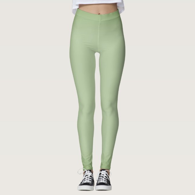 Fast jadegrön celadon  leggings (Framsida)