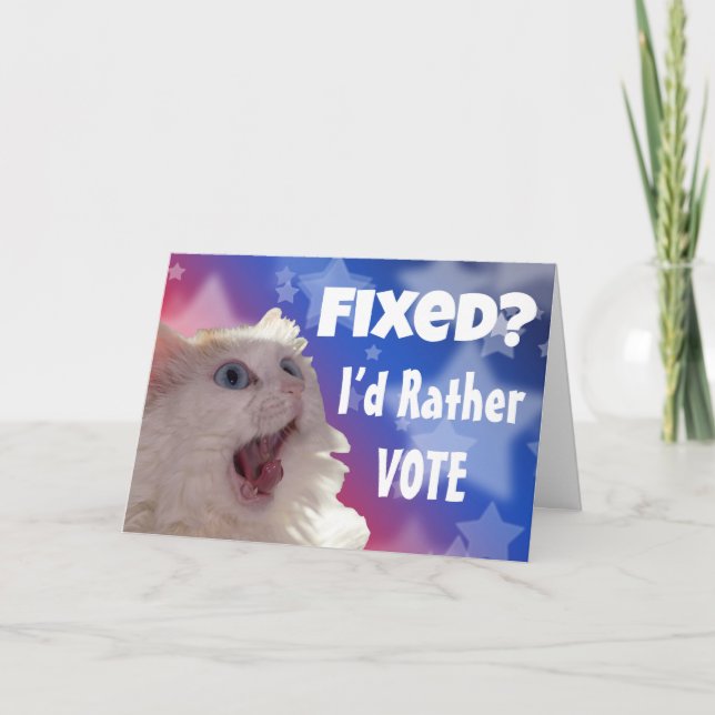 Fast? Jag röstar hellre Kort (Framsida)