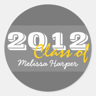 Fäst | Klass av |grå Runt Klistermärke