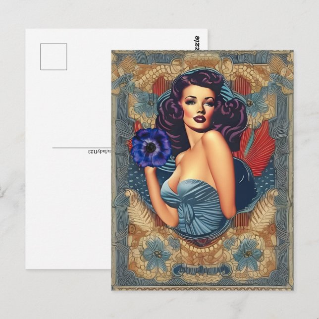 Fäst konst, vykort för postkorsning (Fram/baksida)