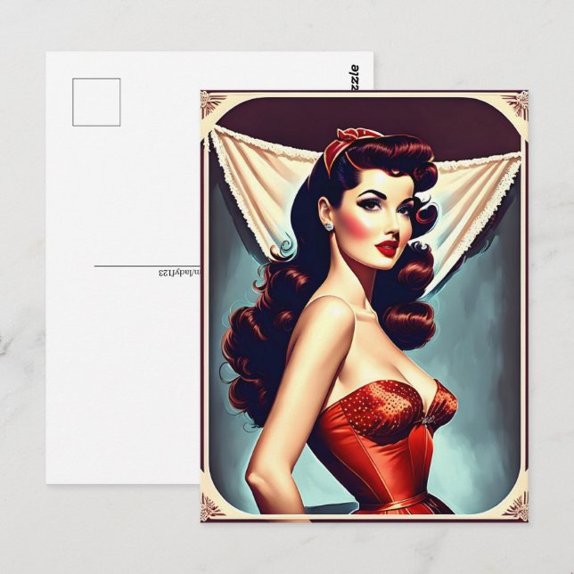 Fäst konst, vykort för postkorsning (Fram/baksida)