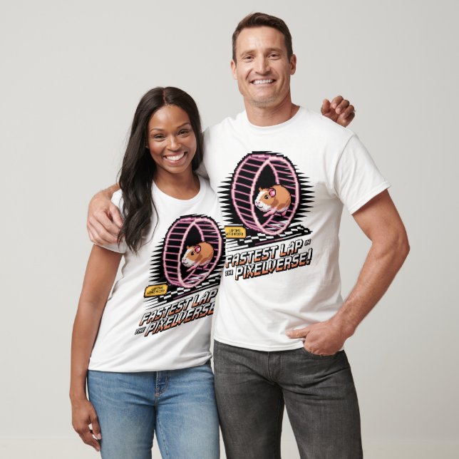 Fäst Lap i Pixelverse - Spelhamster T Shirt (Unisex)