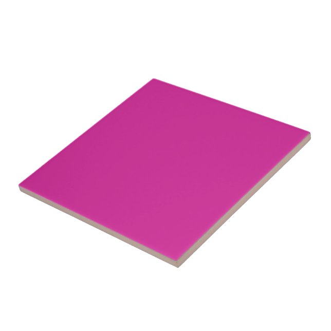 Fast Magenta Rosa Färg | Hex nr D62598 Kakelplatta (Sidan)