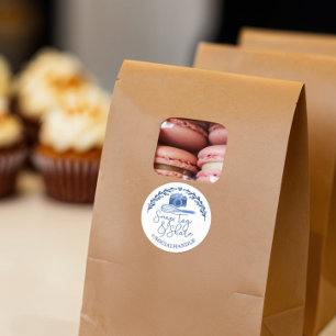 Fäst,Märkre, Social Media Camera & Bakery Whisk Runt Klistermärke
