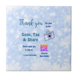 Fäst märkre  social-media q r code glitter blue kakelplatta