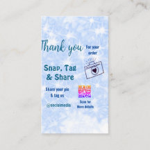 Fäst märkre  social-media q r code glitter blue