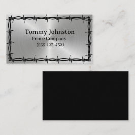 Fäst med Barb Wire på den Visitkort