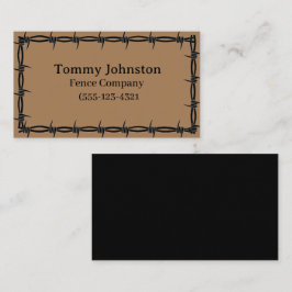 Fäst med Barb Wire på den Visitkort