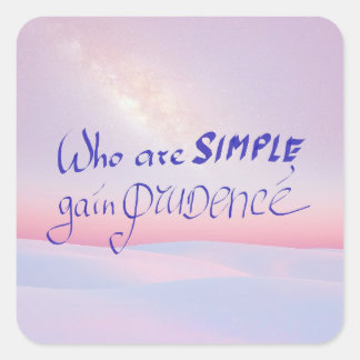 Fäst med en bibelcitattecken fyrkantigt klistermärke