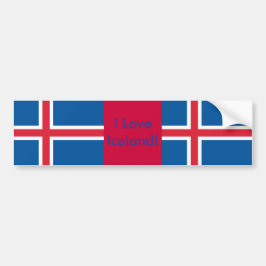 Fäst med Flagga av Island Bildekal