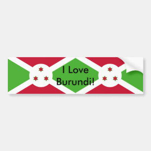 Fäst med Flagga Burundi Bildekal