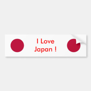 Fäst med Flagga från Japan Bildekal