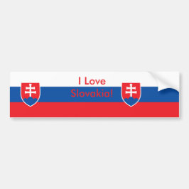 Fäst med Flagga i Slovakien Bildekal