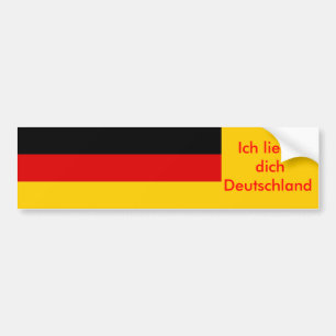 Fäst med Flagga Tyskland Bildekal