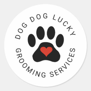 Fäst med svart tass runt klistermärke