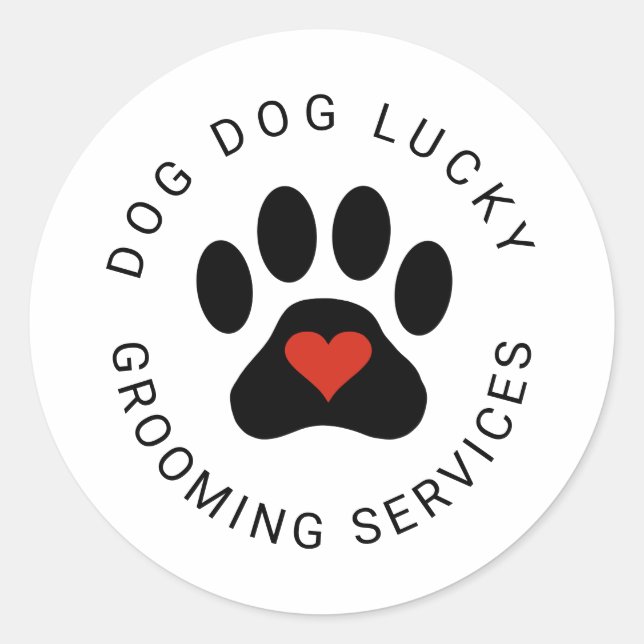 Fäst med svart tass runt klistermärke (Framsida)