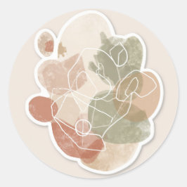 Fäst minsta Abstrakt för former Runt Klistermärke