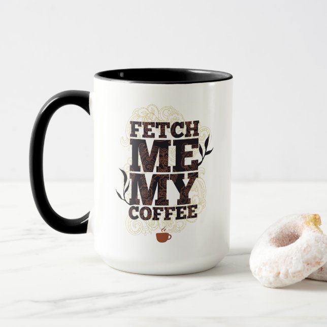 Fäst mitt kaffe (kaffe Älskare) kaffedryck Mugg (Med munk)