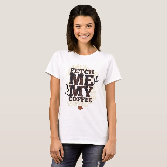 Fäst mitt kaffe (kaffe Älskare) kaffedryck T-shirt (Hel framsida)