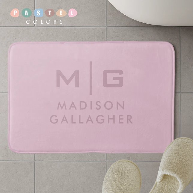Fast Mjukt Ljus Pastell Orchidé Rosa Färg Badrumsmatta (Solid Soft Light Pastel Orchid Pink Color Bath Mat
)