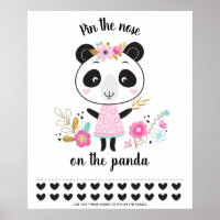 Fäst näsan på Panda Födelsedagsfest Game