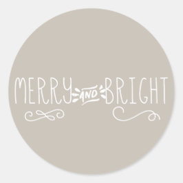 Fäst och Bright Classic Round-fästare Runt Klistermärke