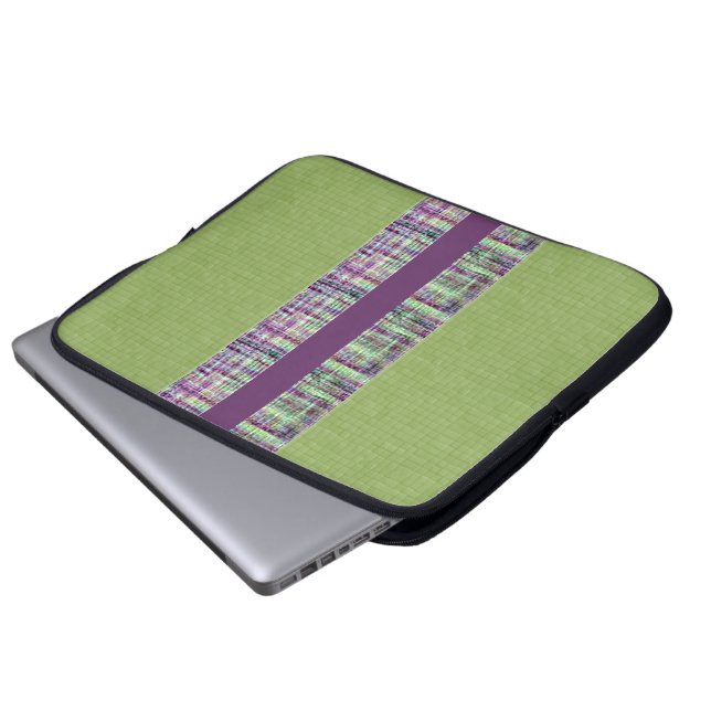 Fäst- och plattmönstrat elektronikblock laptop fodral (Framre botten)