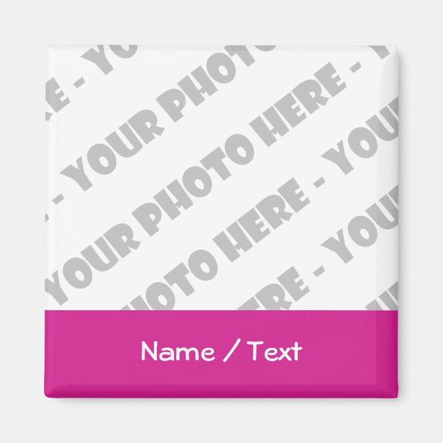Fäst- och textfyrkantsruta - Skapa eget Magnet (Framsidan)