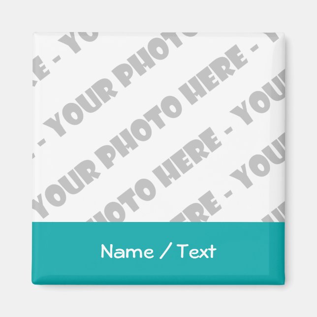 Fäst- och textfyrkantsruta - Skapa eget Magnet (Framsidan)