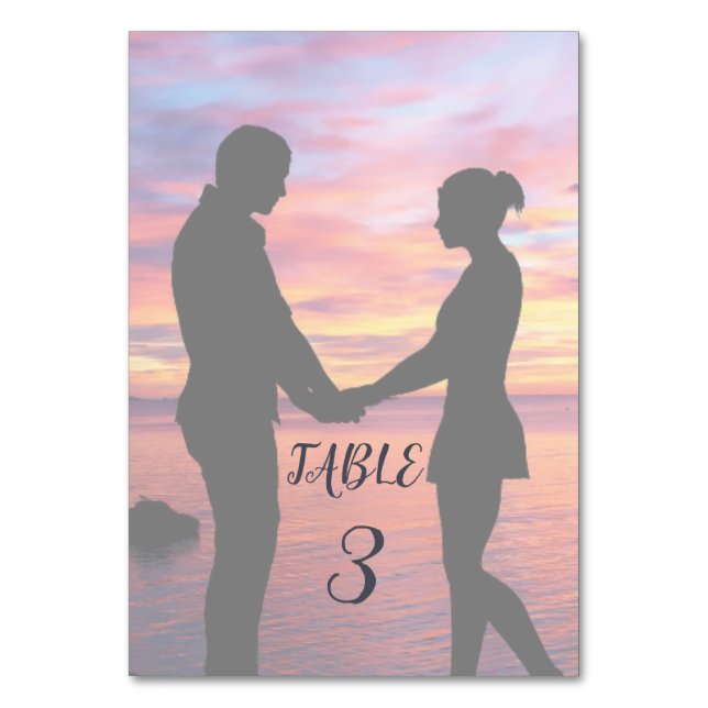 Fäst ogenomskinligt foto från Bröllop ✨ vacker dim Bordsnummer (Framsidan)