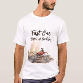 Fast One Little Racer First Birthday T Shirt