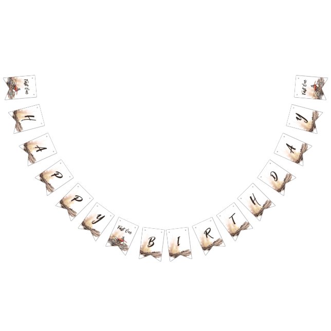 Fast One Little Racer First Birthday Vimplar (Alla)