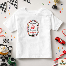 Fast One Race Car Boy 1st Birthday Party T Shirt