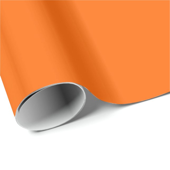 Fast Orange Presentpapper (Rullad Hörn)