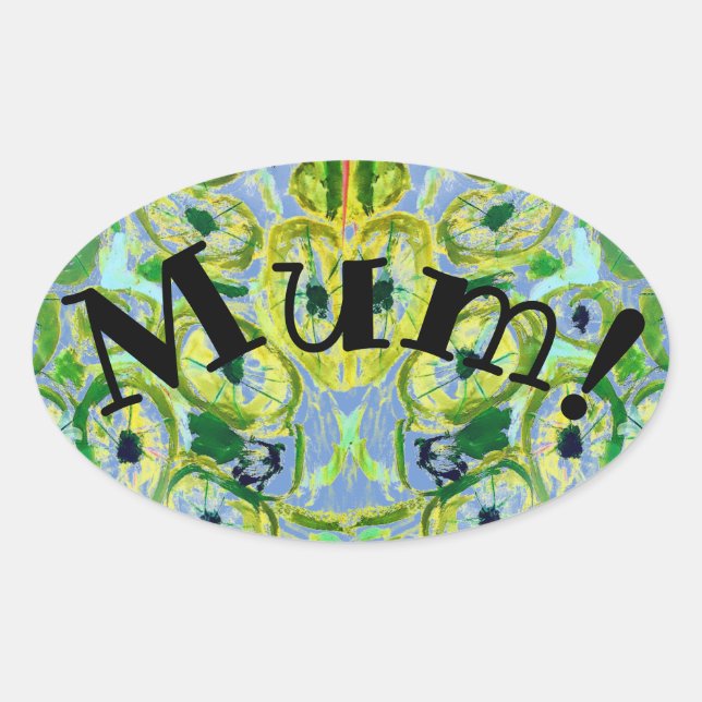 Fäst Ovalt Klistermärke (Framsida)