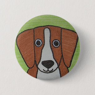 Fäst på Cute Beagle-knapp Knapp