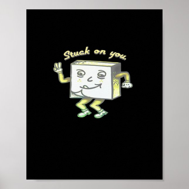 Fast På Dig Post It Minimal Modern Stil  Poster (Framsidan)