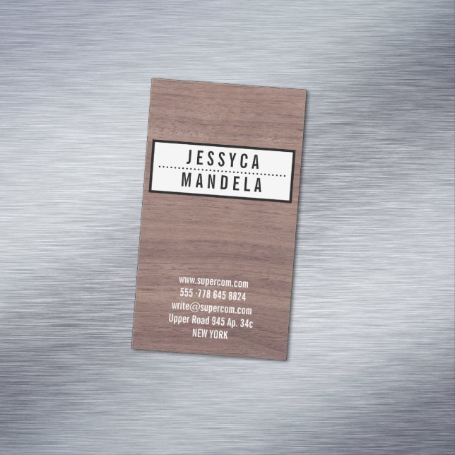 Fast på Hazel Wood Visitkortmagnet (In Situ)