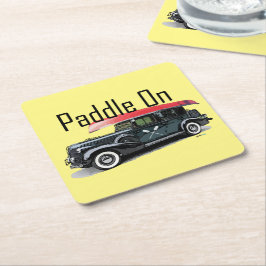 Fäst på klassisk bildesign - Underlägg fyrkant