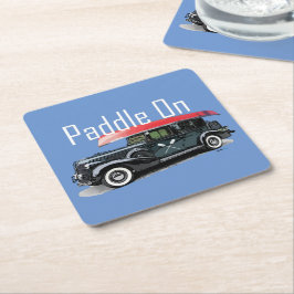 Fäst på klassisk bildesign - Underlägg fyrkant Papper Kvadrat