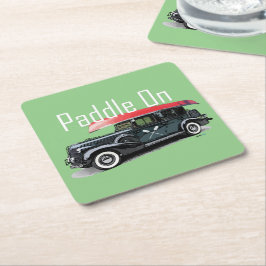 Fäst på klassisk bildesign - Underlägg fyrkant Papper Kvadrat